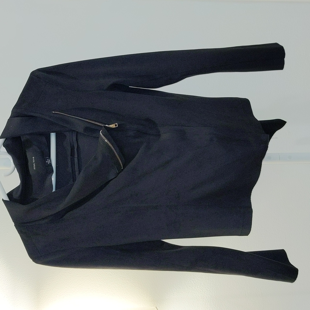 Suede-Like Draper Jacket